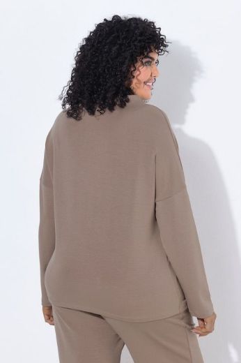 Moda za polnejše Majica dugih rukava širokog kroja s povišenim ovratnikom plus velikost, xxl, Ulla Popken in Johann Popken (JP1880)