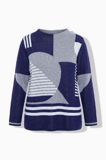 Moda za polnejše Pulover dugih rukava plus velikost, xxl, Ulla Popken in Johann Popken (JP1880)