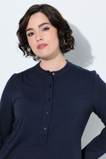 Moda za polnejše Majica dugih rukava s gumbima na izrezu plus velikost, xxl, Ulla Popken in Johann Popken (JP1880)