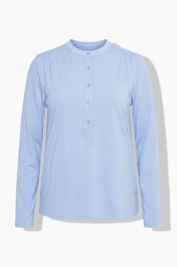Moda za polnejše Majica dugih rukava s gumbima na izrezu plus velikost, xxl, Ulla Popken in Johann Popken (JP1880)