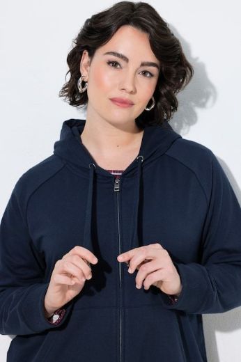 Moda za polnejše Majica dugih rukava s kapuljačom i patentnim zatvaračem plus velikost, xxl, Ulla Popken in Johann Popken (JP1880)