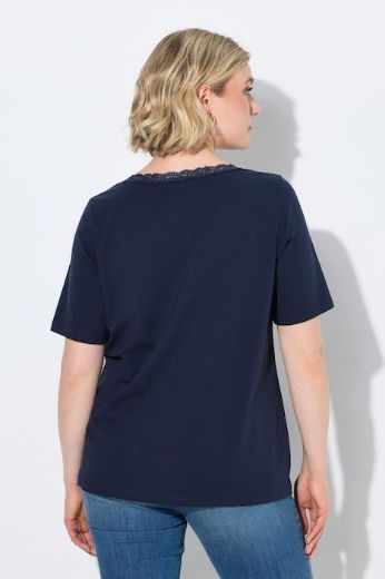 Moda za polnejše Majica kratkih rukava V izreza s čipkastim obrubom plus velikost, xxl, Ulla Popken in Johann Popken (JP1880)