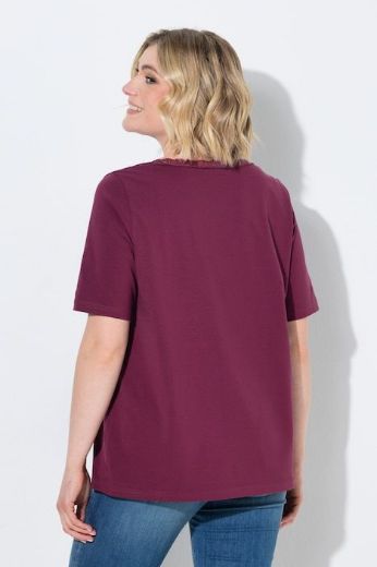 Moda za polnejše Majica kratkih rukava V izreza s čipkastim obrubom plus velikost, xxl, Ulla Popken in Johann Popken (JP1880)