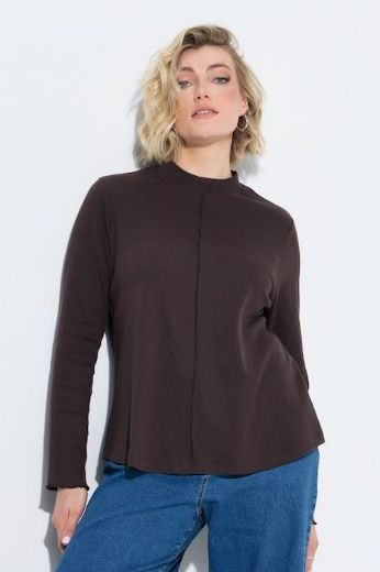 Moda za polnejše Majica dugih rukava s povišenim ovratnikom plus velikost, xxl, Ulla Popken in Johann Popken (JP1880)