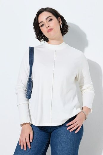 Moda za polnejše Majica dugih rukava s povišenim ovratnikom plus velikost, xxl, Ulla Popken in Johann Popken (JP1880)