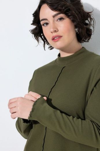 Moda za polnejše Majica dugih rukava s povišenim ovratnikom plus velikost, xxl, Ulla Popken in Johann Popken (JP1880)