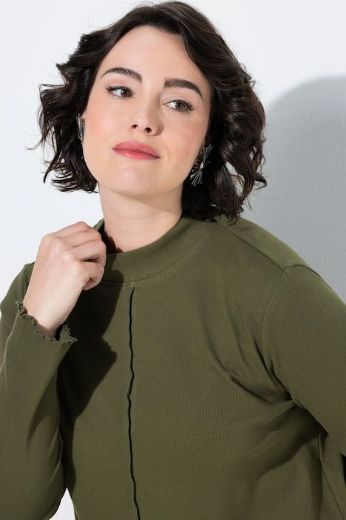 Moda za polnejše Majica dugih rukava s povišenim ovratnikom plus velikost, xxl, Ulla Popken in Johann Popken (JP1880)