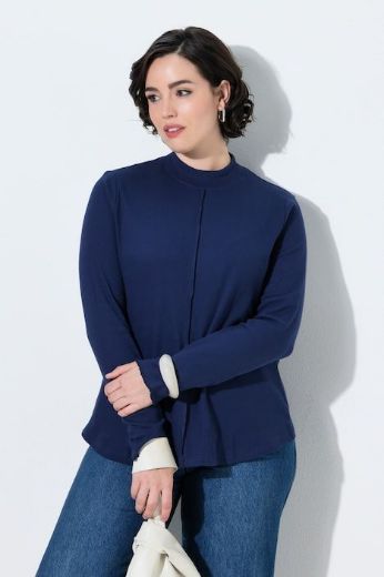 Moda za polnejše Majica dugih rukava s povišenim ovratnikom plus velikost, xxl, Ulla Popken in Johann Popken (JP1880)