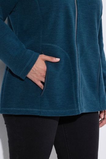 Moda za polnejše Jakna od flisa dugih rukava s povišenim ovratnikom plus velikost, xxl, Ulla Popken in Johann Popken (JP1880)