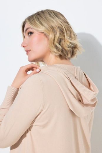 Moda za polnejše Pletena midi haljina dugih rukava s kapuljačom plus velikost, xxl, Ulla Popken in Johann Popken (JP1880)
