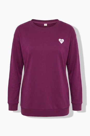 Moda za polnejše Majica dugih rukava širokog kroja s izvezenim srcima plus velikost, xxl, Ulla Popken in Johann Popken (JP1880)