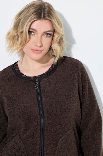 Moda za polnejše jakna dugih rukava okruglog izreza s patentnim zatvaračem plus velikost, xxl, Ulla Popken in Johann Popken (JP1880)