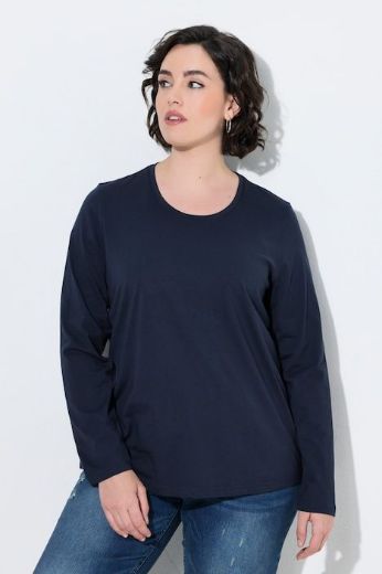 Moda za polnejše Majica dugih rukava okruglog izreza s natpisom na leđima plus velikost, xxl, Ulla Popken in Johann Popken (JP1880)