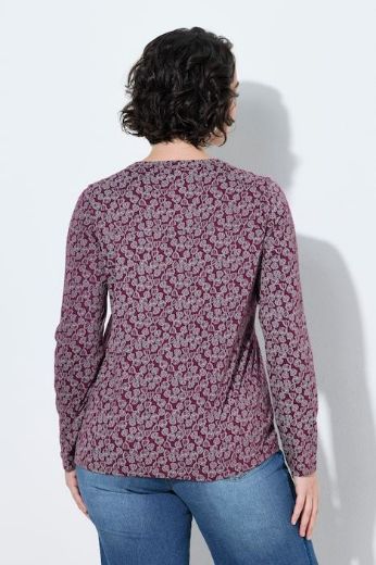 Moda za polnejše Majica dugih rukava okruglog izreza s cvjetnim uzorkom i elastičnim rubom plus velikost, xxl, Ulla Popken in Johann Popken (JP1880)