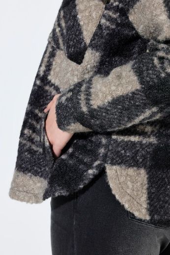 Moda za polnejše Jakna karirana širokog kroja s kragnom plus velikost, xxl, Ulla Popken in Johann Popken (JP1880)