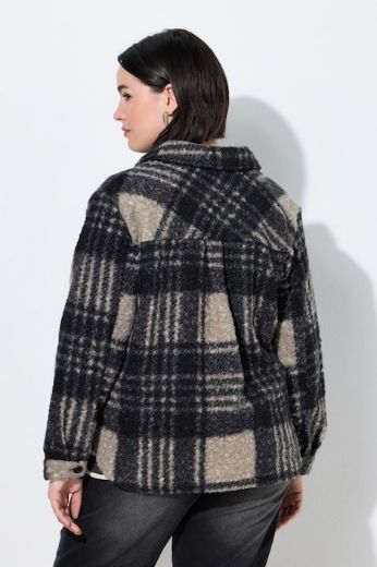 Moda za polnejše Jakna karirana širokog kroja s kragnom plus velikost, xxl, Ulla Popken in Johann Popken (JP1880)