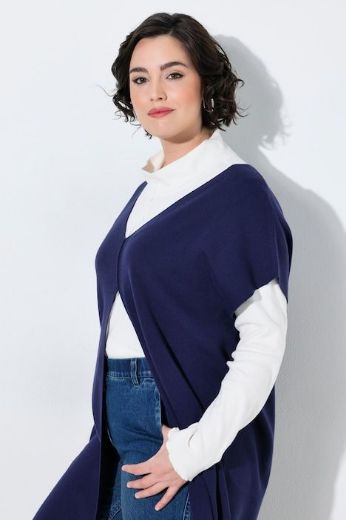 Moda za polnejše  Prsluk dugi pleteni A kroja V izreza plus velikost, xxl, Ulla Popken in Johann Popken (JP1880)