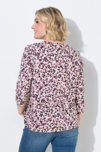 Moda za polnejše Majica 3/4 rukava A kroja okruglog izreza s leopard uzorkom plus velikost, xxl, Ulla Popken in Johann Popken (JP1880)