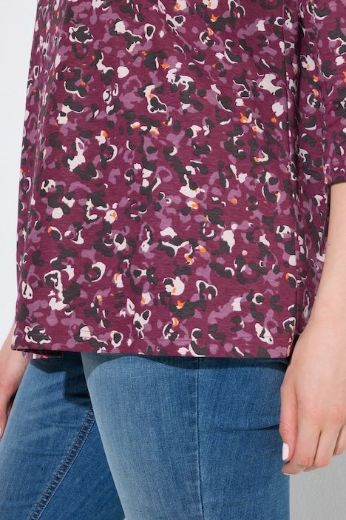 Moda za polnejše Majica 3/4 rukava A kroja okruglog izreza s leopard uzorkom plus velikost, xxl, Ulla Popken in Johann Popken (JP1880)