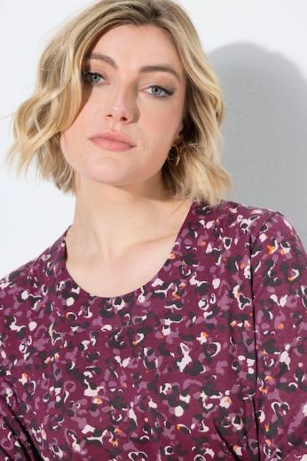 Moda za polnejše Majica 3/4 rukava A kroja okruglog izreza s leopard uzorkom plus velikost, xxl, Ulla Popken in Johann Popken (JP1880)