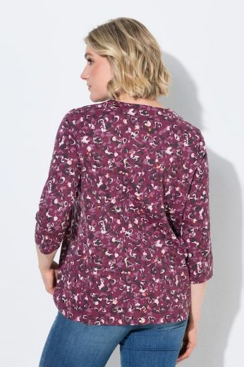 Moda za polnejše Majica 3/4 rukava A kroja okruglog izreza s leopard uzorkom plus velikost, xxl, Ulla Popken in Johann Popken (JP1880)