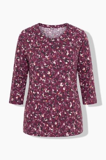 Moda za polnejše Majica 3/4 rukava A kroja okruglog izreza s leopard uzorkom plus velikost, xxl, Ulla Popken in Johann Popken (JP1880)