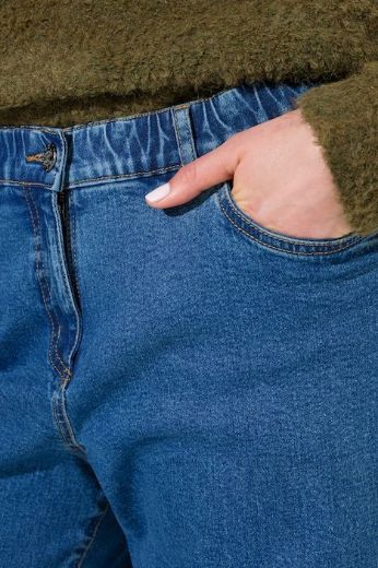 Moda za polnejše Traperice širokih nogavica s podvrnutim rubom i udobnim strukom plus velikost, xxl, Ulla Popken in Johann Popken (JP1880)