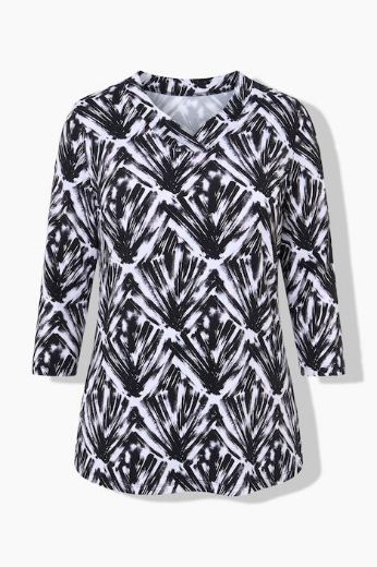 Moda za polnejše Majica 3/4 rukava V izreza plus velikost, xxl, Ulla Popken in Johann Popken (JP1880)
