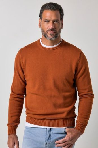 Moda za polnejše Pulover okrugli ovratnik plus velikost, xxl, Ulla Popken in Johann Popken (JP1880)