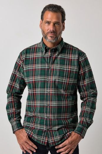 Moda za polnejše Košulja karirana dugih rukava plus velikost, xxl, Ulla Popken in Johann Popken (JP1880)