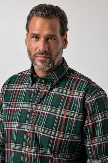 Moda za polnejše Košulja karirana dugih rukava plus velikost, xxl, Ulla Popken in Johann Popken (JP1880)