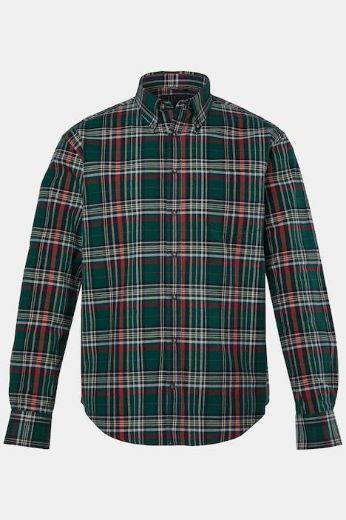 Moda za polnejše Košulja karirana dugih rukava plus velikost, xxl, Ulla Popken in Johann Popken (JP1880)