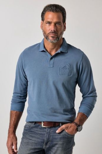 Moda za polnejše Majica polo dugih rukava plus velikost, xxl, Ulla Popken in Johann Popken (JP1880)