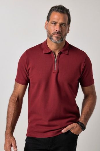 Moda za polnejše Majica polo kratkih rukava s patentnim zatvaračem plus velikost, xxl, Ulla Popken in Johann Popken (JP1880)
