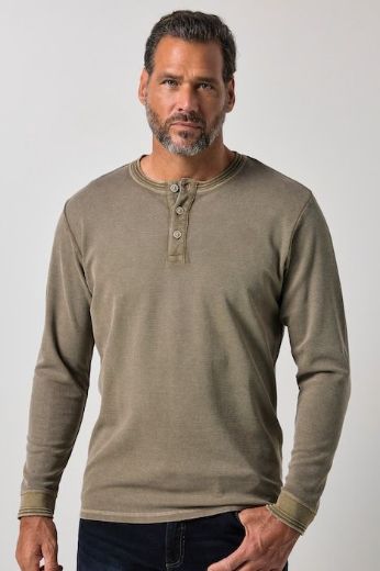Moda za polnejše Majica dugih rukava s gumbima plus velikost, xxl, Ulla Popken in Johann Popken (JP1880)