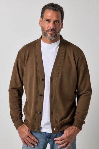 Moda za polnejše Majica dugih rukava V izreza s gumbima plus velikost, xxl, Ulla Popken in Johann Popken (JP1880)