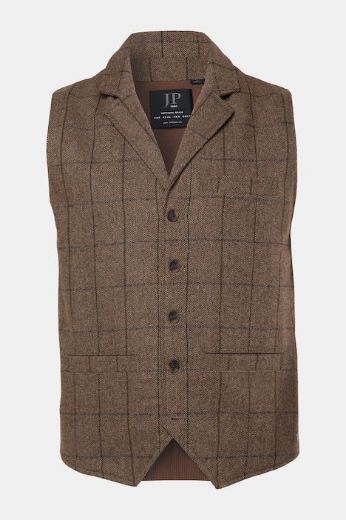 Moda za polnejše Prsluk karirani elastičan s reverima plus velikost, xxl, Ulla Popken in Johann Popken (JP1880)