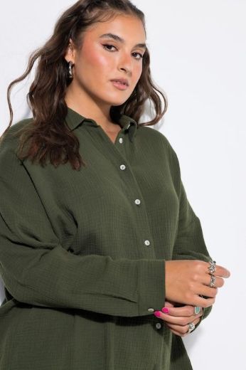 Moda za polnejše Bluza na kopčanje plus velikost, xxl, Ulla Popken in Johann Popken (JP1880)