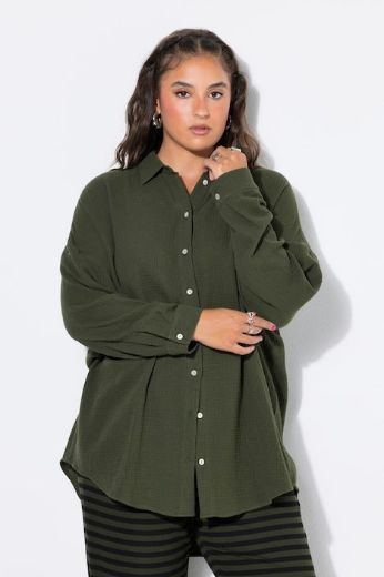 Moda za polnejše Bluza na kopčanje plus velikost, xxl, Ulla Popken in Johann Popken (JP1880)