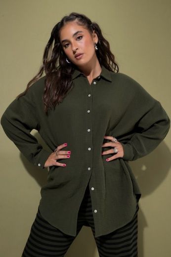 Moda za polnejše Bluza na kopčanje plus velikost, xxl, Ulla Popken in Johann Popken (JP1880)