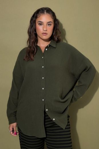 Moda za polnejše Bluza na kopčanje plus velikost, xxl, Ulla Popken in Johann Popken (JP1880)