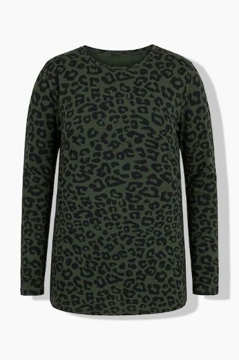 Moda za polnejše Majica dugih rukava s leopard printom plus velikost, xxl, Ulla Popken in Johann Popken (JP1880)