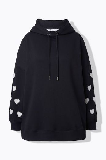 Moda za polnejše Majica dugih rukava s printom srca plus velikost, xxl, Ulla Popken in Johann Popken (JP1880)