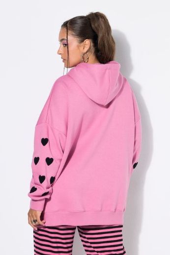Moda za polnejše Majica dugih rukava s printom srca plus velikost, xxl, Ulla Popken in Johann Popken (JP1880)