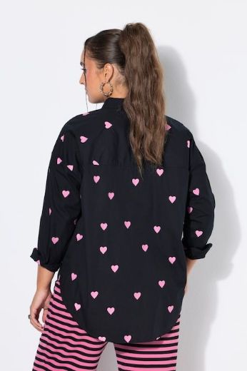 Moda za polnejše Košulja dugih rukava s printom srca plus velikost, xxl, Ulla Popken in Johann Popken (JP1880)
