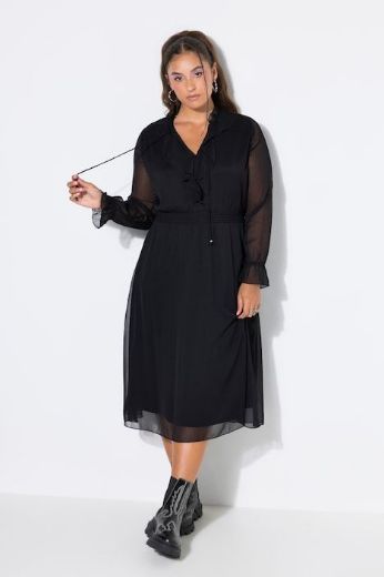 Moda za polnejše Haljina maxi dugih rukava A kroja plus velikost, xxl, Ulla Popken in Johann Popken (JP1880)