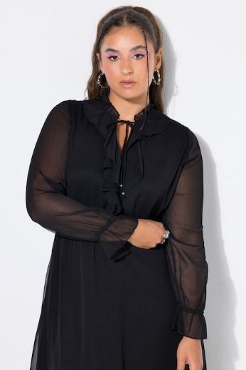 Moda za polnejše Haljina maxi dugih rukava A kroja plus velikost, xxl, Ulla Popken in Johann Popken (JP1880)