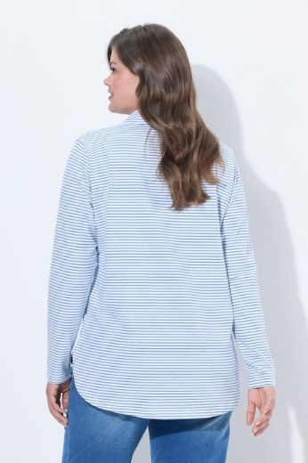 Moda za polnejše Majica dugih rukana na pruge plus velikost, xxl, Ulla Popken in Johann Popken (JP1880)