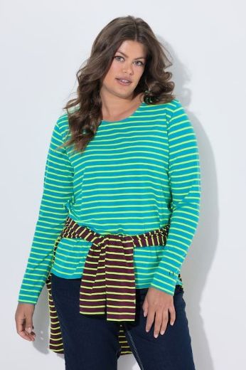 Moda za polnejše Majica dugih rukava na pruge plus velikost, xxl, Ulla Popken in Johann Popken (JP1880)