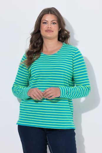 Moda za polnejše Majica dugih rukava na pruge plus velikost, xxl, Ulla Popken in Johann Popken (JP1880)
